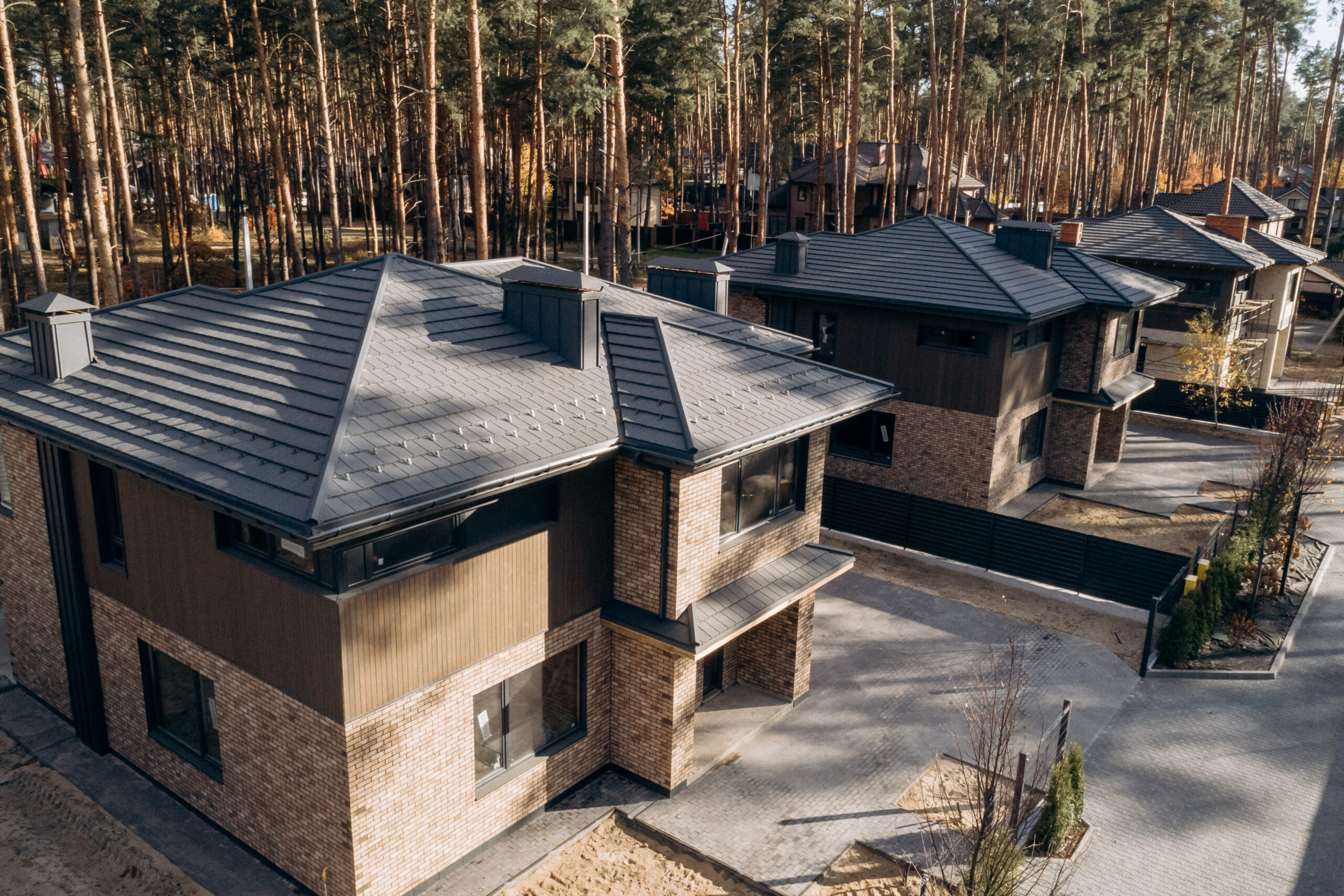 Finished stone-coated roof Houston home