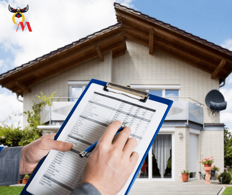 O&M Construction presenting detailed roofing estimate and proposal to property owner in Houston