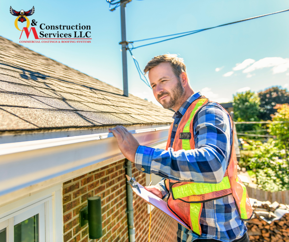 O&M Construction performing free roof inspection for multi-family property in Houston