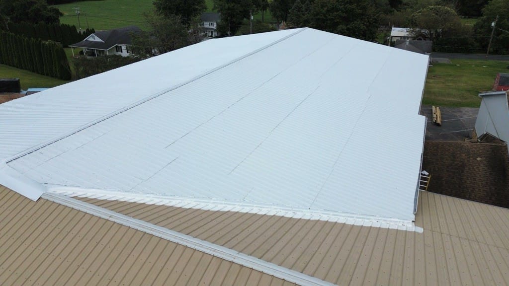 Metal coating restoration industrial warehouse