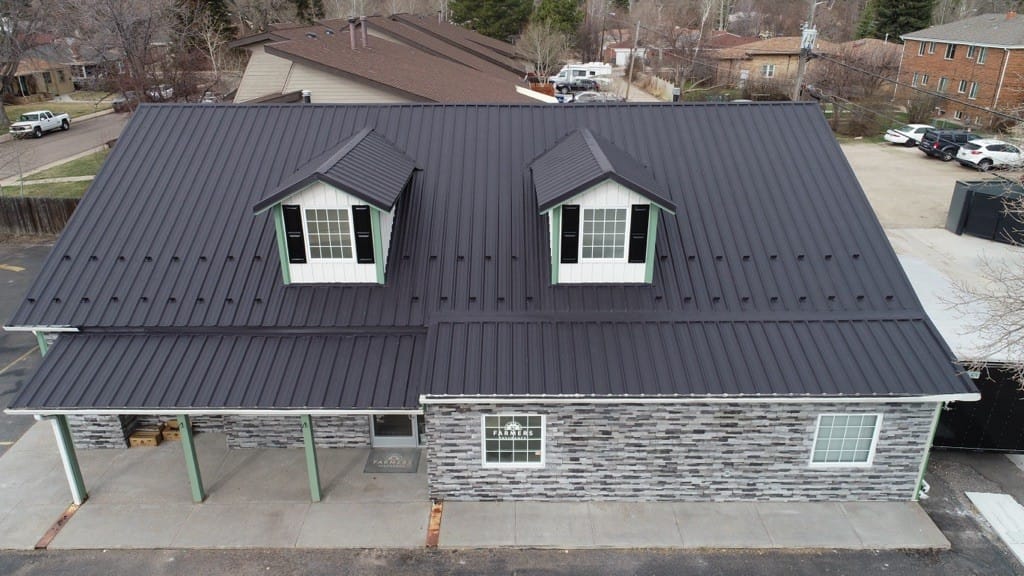 Metal roofing restoration industrial facility
