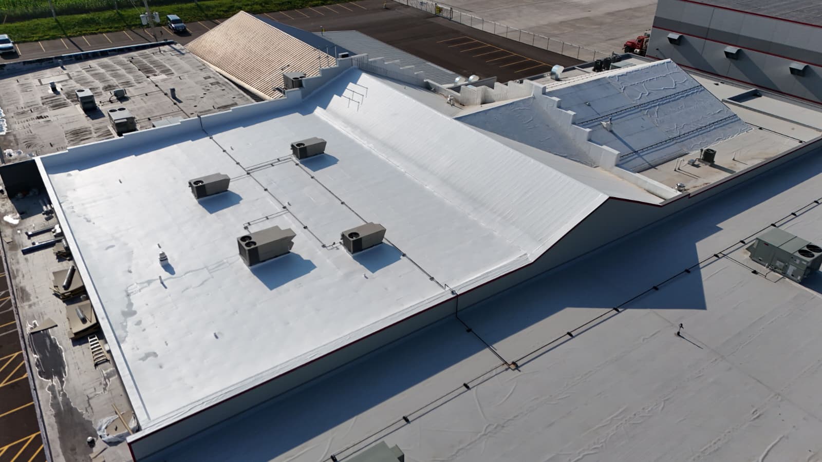 Membrane coating commercial building