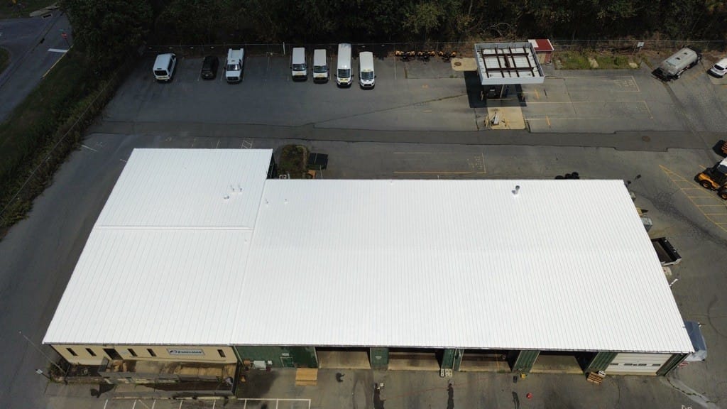 Metal roof restoration commercial property