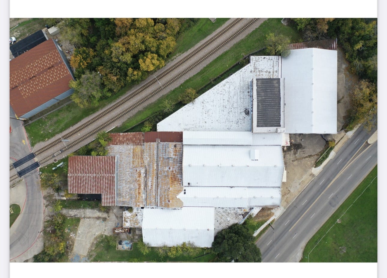 Metal roof restoration commercial facility