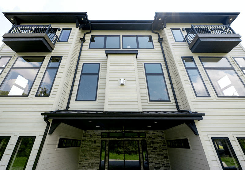 O&M Construction Services LLC certified installation crew working on LP SmartSide siding project